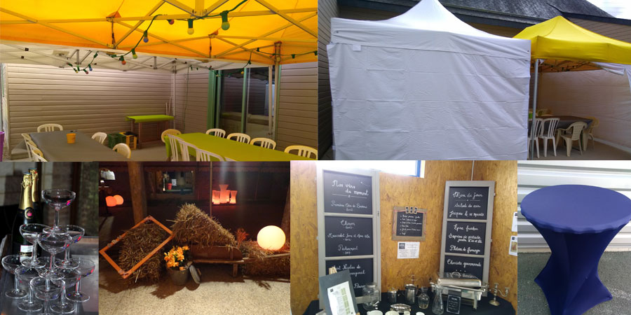 Location de matériel de réception : vaisselle mobilier